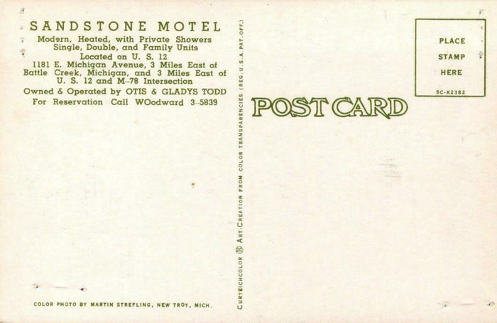 Sandstone Motel - Old Postcard Shots (newer photo)